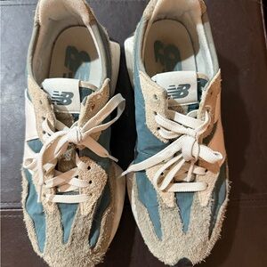 New Balance 327 Sneakers in Blue and Cream